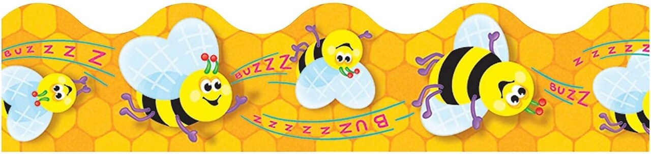 Terrific Trimmers® Busy Bees Bulletin Board Border – 2¼ in x 39 ft, Classroom Trim